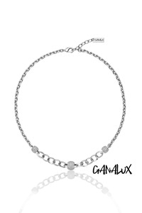 [가나룩스]여성용 큐빅목걸이 Ganalux Rhodium Plated Crystal Link Chain