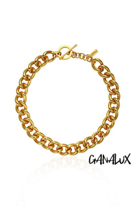 [가나룩스]여성용 볼드목걸이 Ganalux Gold Chain Necklace for Women, Bold Chunky Jewelry