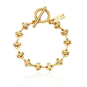 [가나룩스]볼드 핸드메이드 팔찌 Gold Plated Phi Link Bracelet